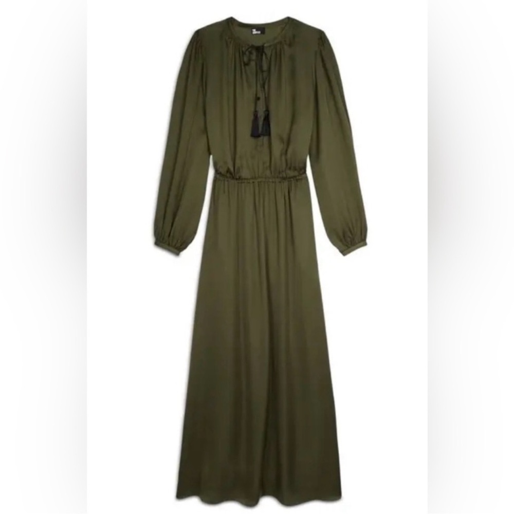 The Kooples Maxi Dress Army green color. Viscose. Retail $365 - Picture 3 of 6
